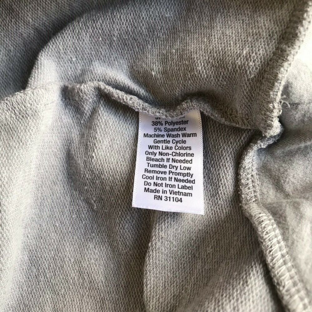 Zelos Activewear Womens Sweatshirt Size Medium Gray Slouchy Pockets Thumbholes‎ - Picture 9 of 9
